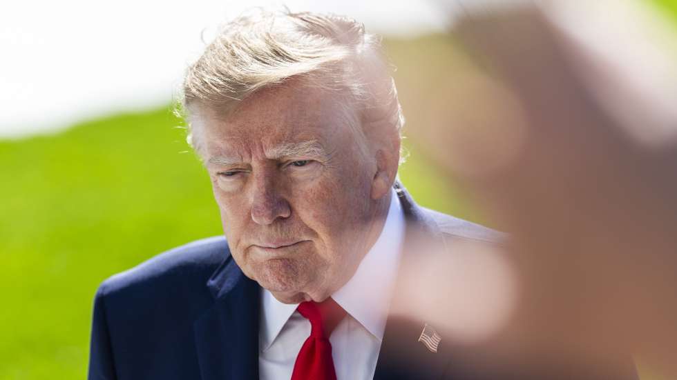 epa13300711 US President Donald Trump speaks to reporters as he departs the White House for Alaska, in Washington, DC, USA, 13 October 2026. President Trump is traveling to Alaska to campaign for incumbent Republican Senator Dan S. Sullivan, who is running for re-election in November 2026.  EPA/JIM LO SCALZO