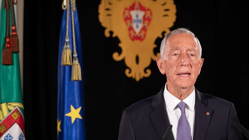 O Presidente da República, Marcelo Rebelo de Sousa, fala ao País sobre a décima renovação do segundo estado de emergência no Palácio de Belém, Lisboa, 25 de março de 2021.  RUI OCHÔA/PRESIDÊNCIA DA REPÚBLICA/LUSA