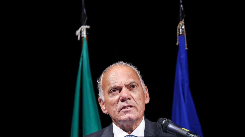 O Procurador-geral da República, Amadeu Guerra, discursa o lançamento do Centro de Conhecimento dedicado à investigação e promoção do Direito e dos Direitos da Criança, em Lisboa, 18 de junho de 2025. RODRIGO ANTUNES/LUSA
