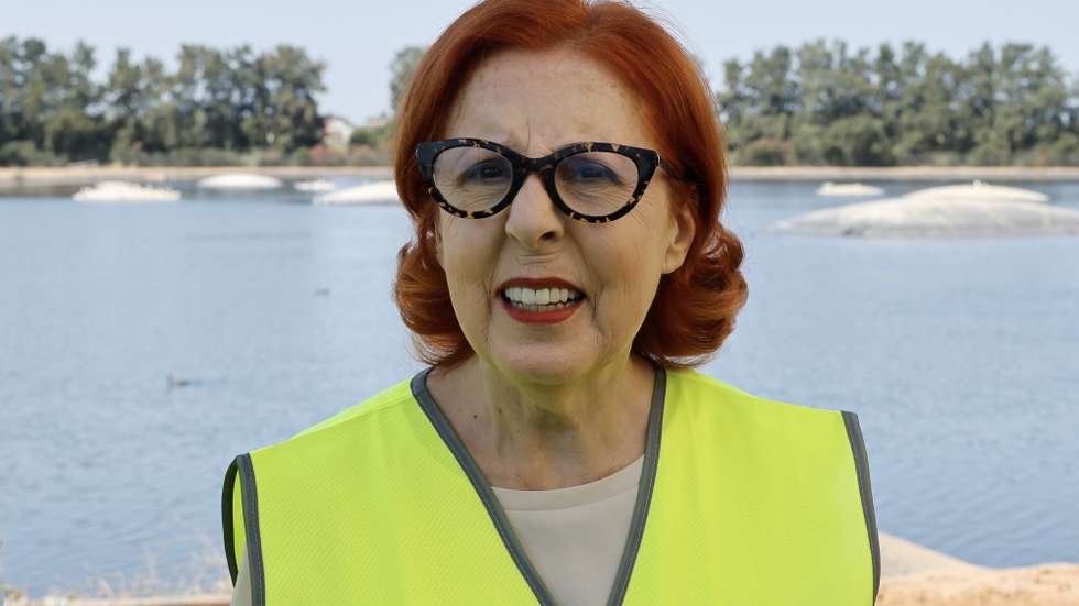 A ministra do Ambiente e Energia, Maria da Graça Carvalho, durante a inauguração da nova Estação de Tratamento de Águas Residuais de Albufeira Poente, em Vilamoura, 08 de julho de 2026. LUÍS FORRA/LUSA