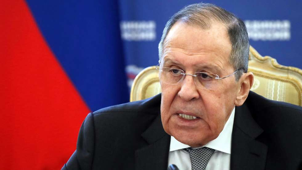 epa09855756 Russian Foreign Minister Sergei Lavrov chairs the second meeting of the United Russia Party General Council Commission on International Cooperation and Support for Compatriots Living Abroad in Moscow, Russia 28 March 2022. According to a media briefing from the foreign ministry's spokeswoman, the meeting focuses on the "Russian-speaking population in Donbass and Ukraine."  EPA/YURI KOCHETKOV