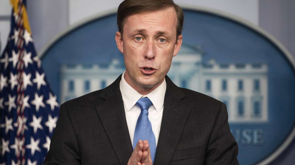 epa08987282 National Security Advisor Jake Sullivan holds a news briefing at the White House in Washington, DC, USA, 04 February 2021.  EPA/JIM LO SCALZO