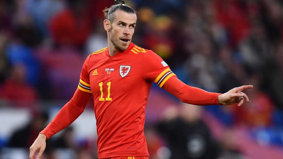 epa10002945 Gareth Bale of Wales reacts during the UEFA Nations League soccer match between Wales and the Netherlands in Cardiff, Wales, Britain, 08 June 2022.  EPA/PETER POWELL