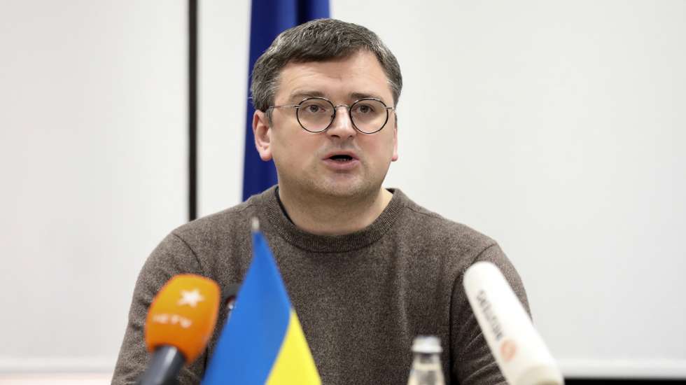 epa10501248 Ukraine's Foreign Minister Dmytro Kuleba attend the 'United for Justice' conference in the Western Ukrainian city of Lviv, 03 March 2023. The 'United for Justice' conference bills itself as 'a global platform for developing comprehensive accountability mechanisms for international crimes.'  EPA/MYKOLA TYS