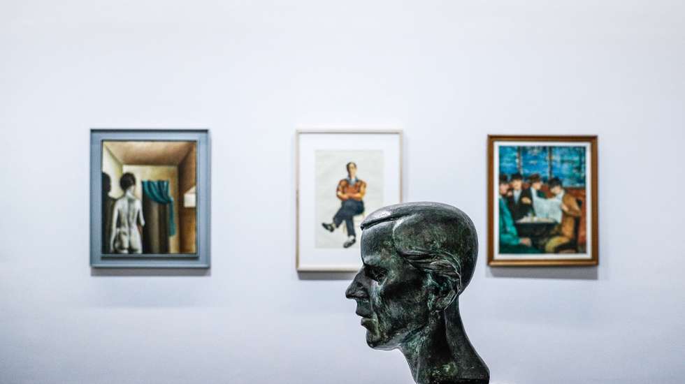 Visita à exposição “Dissonâncias”, que vai estar patente ao público a partir do próximo dia 30, no Museu Nacional de Arte Contemporânea do Chiado, em Lisboa, 28 de setembro de 2020. ANTÓNIO COTRIM/LUSA