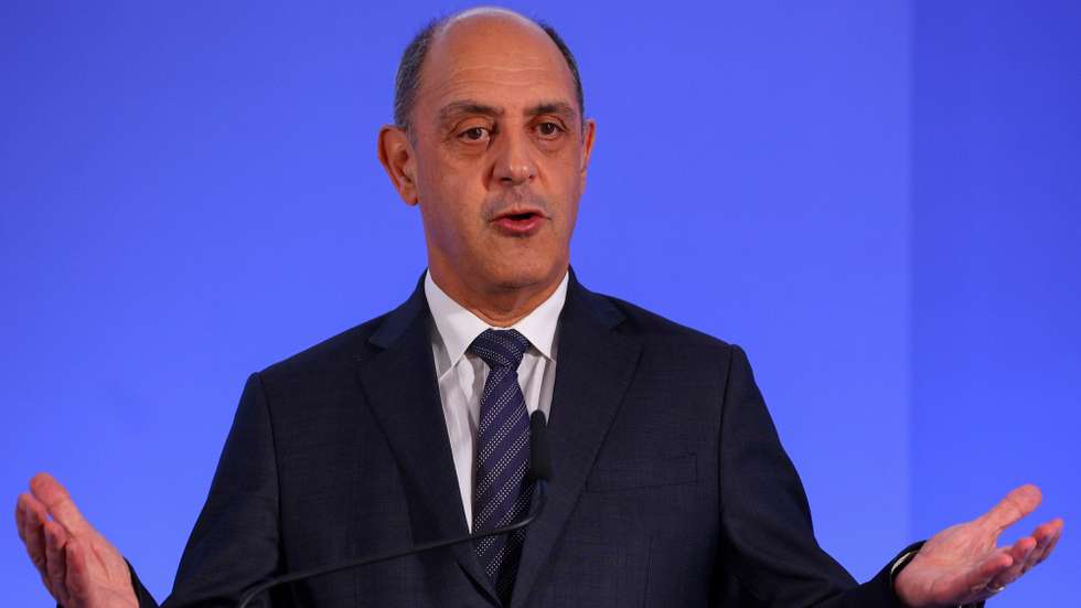 O ministro da Saúde, Manuel Pizarro, intervém na conferência de imprensa no final da reunião do Conselho de Ministros, que decorreu nas instalações do antigo Ministério do Mar, em Algés, Oeiras, 14 de setembro de 2023. ANTÓNIO COTRIM/LUSA