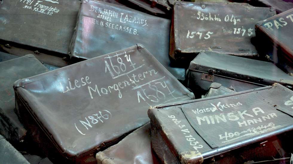 epa08966070 A handout photo made available by the Auschwitz Memorial and Museum shows suitcases stolen from people deported to Auschwitz at the former German Nazi concentration and extermination camp Auschwitz-Birkenau in Oswiecim, Poland, 01 August 2008 (reissued 26 January 2021). The 76th anniversary of the liberation of the largest German Nazi concentration and death camp on 27 January 1945, will be commemorated online due to the coronavirus Covid-19 pandemic, with online broadcast and discussion panels focused on the fate of children in Auschwitz. The liberation of the Auschwitz-Birkenau is commemorated as International Holocaust Remembrance Day worldwide. The biggest German Nazi death camp KL Auschwitz-Birkenau was a complex of over 40 concentration and extermination camps operated by Nazi Germany near Oswiecim in occupied Poland during World War II, and a central site in the Nazis' plan to the so-called 'Final Solution' and the Holocaust (Shoa). It is estimated that 1.3 million people were sent to Auschwitz, and 1.1 million died there including 960,000 Jews, 74,000 non-Jewish Poles, 21,000 Roma people, 15,000 Soviet prisoners of war, and up to 15,000 other Europeans. Prisoners who were not gassed in chambers died of starvation, exhaustion, disease, individual executions, beatings or were killed during medical experiments. According to data from Auschwitz memorial,  at least 232,000 children and young people were deported to Auschwitz, of whom 216,000 were Jews, 11,000 Roma, about 3,000 Poles, more than 1,000 Belarusians, and several hundred Russians, Ukrainians, and others. A total of about 23,000 children and young people were registered in the camp. Slightly more than 700 were liberated on the territory of Auschwitz in January 1945.  EPA/PAWEL SAWICKI / www.auschwitz.or  HANDOUT EDITORIAL USE ONLY/NO SALES *** Local Caption *** 55790138