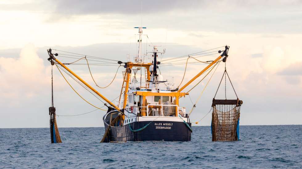 epa08899124 (FILE) - Belgian fishing trawler Alles Wisselt seen fishing in the English Channel, off the south coast of Newhaven, East Sussex, Britain, 10 November 2020 (reissued 22 December 2020). A fisheries agreement is one of the crucial points in negotiations for a trade agreement after the UK has left the European Union.  EPA/VICKIE FLORES *** Local Caption *** 56493328