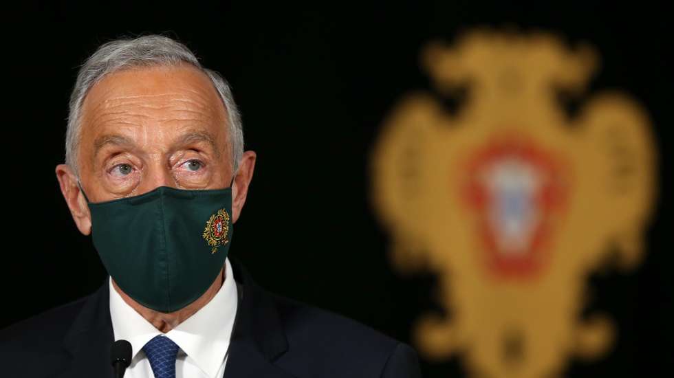 O  Presidente da República, Marcelo Rebelo de Sousa, fala aos jornalistas no final de reuniões,  15 janeiro 2021, no Palácio de Belém, em Lisboa.     MANUEL DE ALMEIDA / LUSA