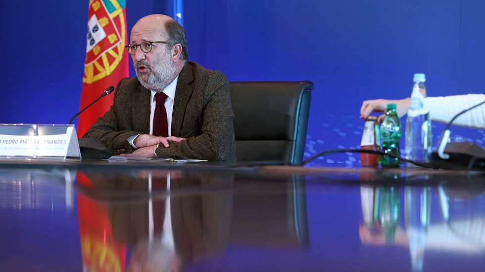 Portuguese Minister for the Environment and Climate Action Joao Pedro Matos Fernandes during a virtual visit of journalists included in the official program of the Portuguese Presidency of the Council of the European Union in Lisbon, Portugal, 07 January 2021. During the first half of this year, Portugal will have its fourth presidency after 1992, 2000 and 2007. ANTONIO PEDRO SANTOS/LUSA