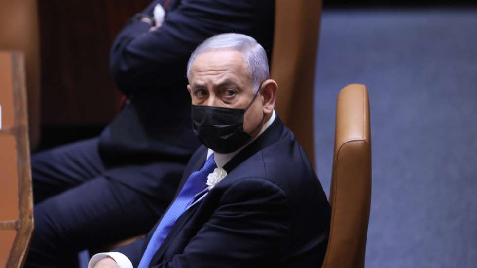epa09118693 Israeli Prime Minister Benjamin Netanyahu attends the swearing in ceremony of the Israeli 24th Israeli Knesset (parliament) in Jerusalem, Israel, 06 April 2021. Israeli President Reuven Rivlin announced earlier that as a result of his consultations no candidate has a realistic chance of forming a government, but nominated Prime Minister and leader of Likud MK Benjamin Netanyahu with forming a government.  EPA/Alex Kolomoisky / POOL