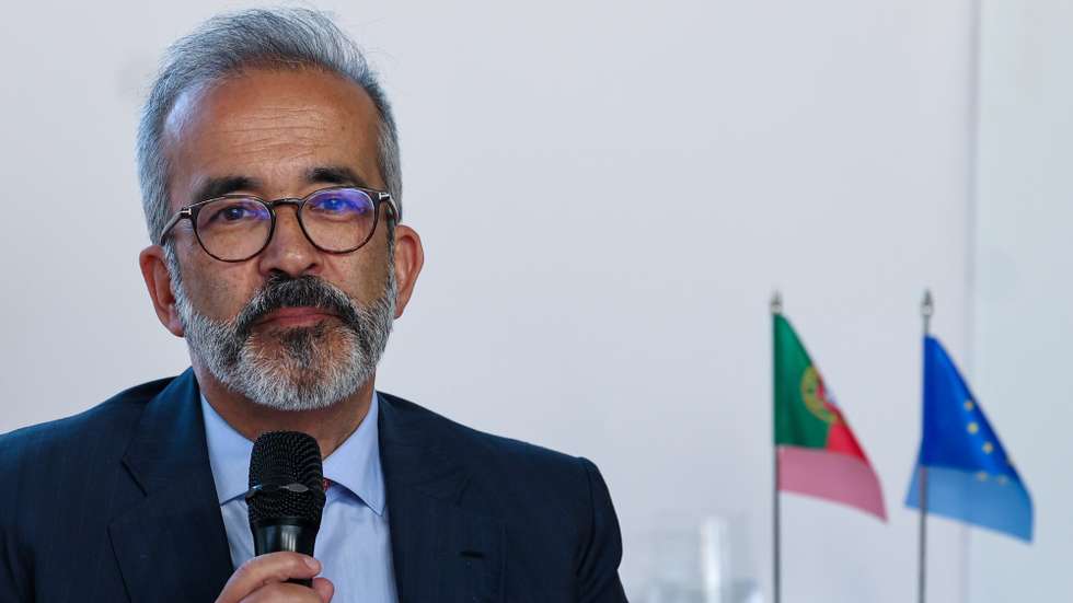 O ministro de Estado e dos Negócios Estrangeiros, Paulo Rangel, durante a cerimónia , "40 Anos de Portugal na União Europeia: O Legado de Mário Soares e os Desafios do Futuro", em Lisboa, 11 de junho de 2025. ANTÓNIO COTRIM/LUSA