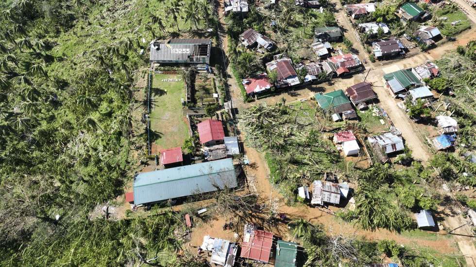 epa12517947 A handout photo made available by the Provincial Disaster Risk Reduction and Management Office of Catanduanes (PDRRMO-Catanduanes) shows areas affected by typhoon Fung-Wong, in Catanduanes province, Philippines 11 November 2025. According to the Philippine government’s Office of Civil Defense, the reported death toll from Typhoon Fung-Wong has reached 18, while 28 people have been reported injured.  EPA/PDRRMO-CATANDUANES HANDOUT  BEST QUALITY AVAILABLE HANDOUT EDITORIAL USE ONLY/NO SALES