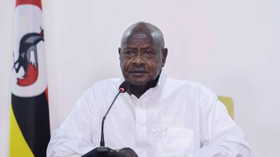 epa10212387 Uganda President Yoweri Museveni addresses the nation following an outbreak of Ebola in Uganda, in Kampala, Uganda, 28 September 2022. According to Uganda's Health Ministry, Ebola infections have risen across some districts in Uganda with the number of confirmed and suspected deaths at 36. Museveni spoke on measures the government is putting in place to mitigate the spread.  EPA/Stringer