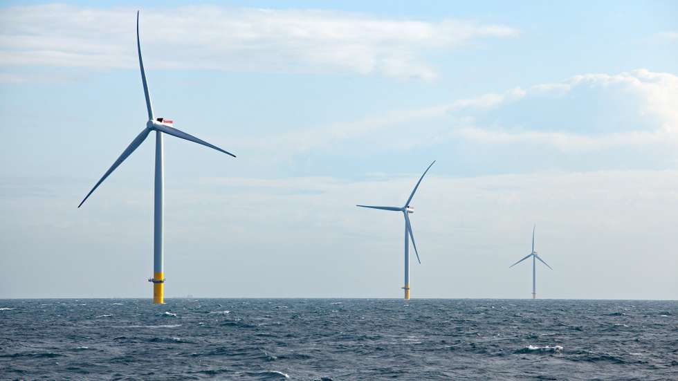 epa08091864 An undated handout photo made available by Orsted on 27 December 2019 shows the wind turbines of Hornsea One, off the Yorkshire coast in the North Sea. The world's largest wind farm Honrsea One is to be completed in 2020 and scheduled to produce about 1.2 gigawatt of electricity which would serve the demand of one million homes in Britain. The project is operated by Danish energy company Orsted.  EPA/Orsted /HANDOUT DENMARK OUT HANDOUT EDITORIAL USE ONLY/NO SALES
