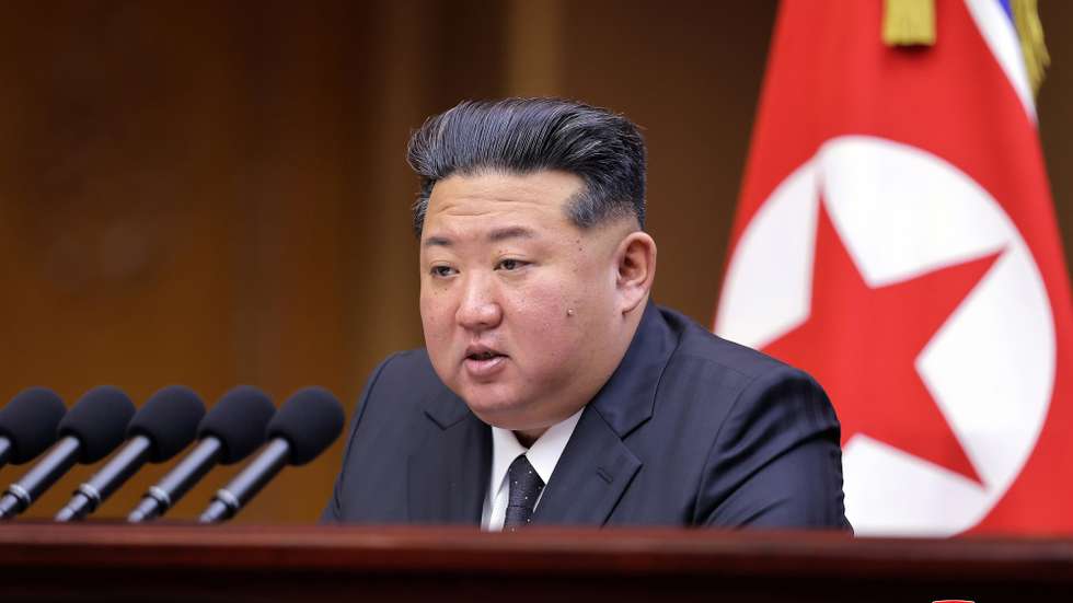 epa12397003 An undated photo released by the official North Korean Central News Agency (KCNA) shows North Korean Leader Kim Jong Un speaking during the 13th Session of the 14th Supreme People's Assembly of the Democratic People's Republic of Korea, at the Mansudae Assembly Hall in Pyongyang, North Korea, (issued 22 September 2025).  EPA/KCNA  EDITORIAL USE ONLY