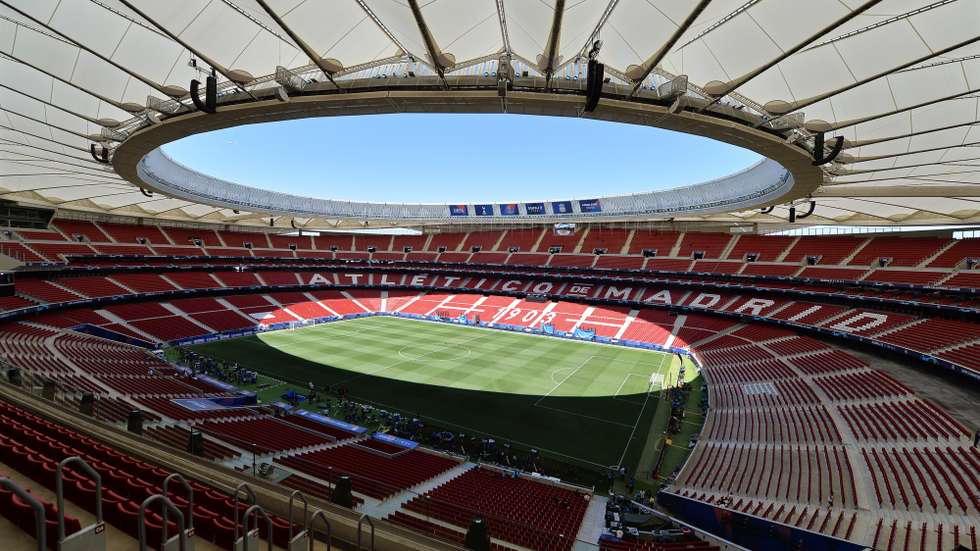 epa07615187 General view of the Wanda Metropolitano stadium in Madrid, Spain, 31 May 2019. Tottenham Hotspur will face Liverpool FC in the 2019 UEFA Champions League final at the Wanda Metropolitano stadium in Madrid, Spain, on 01 June 2019.  EPA/PETER POWELL