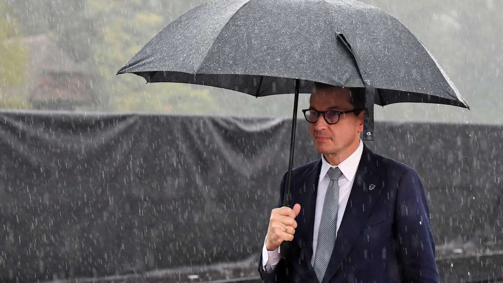 epa09508567 Polish Prime Minister Mateusz Morawiecki arrives for an EU-Western Balkans summit in Brdo pri Kranju, in Kranj, Slovenia, 06 October 2021. The summit, part of the EU's strategic engagement with the Western Balkans, is hosted by the Slovenian presidency of the Council and brings together leaders from EU member states and the six Western Balkans partners (Albania, Bosnia and Herzegovina, Serbia, Montenegro, North Macedonia and Kosovo).  EPA/RADEK PIETRUSZKA POLAND OUT
