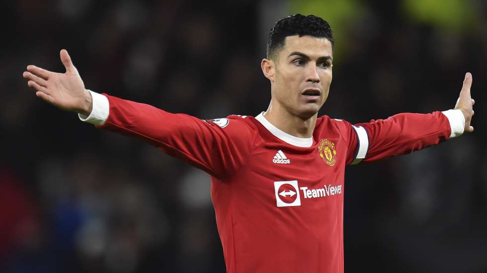 Cristiano Ronaldo num jogo do Manchester United