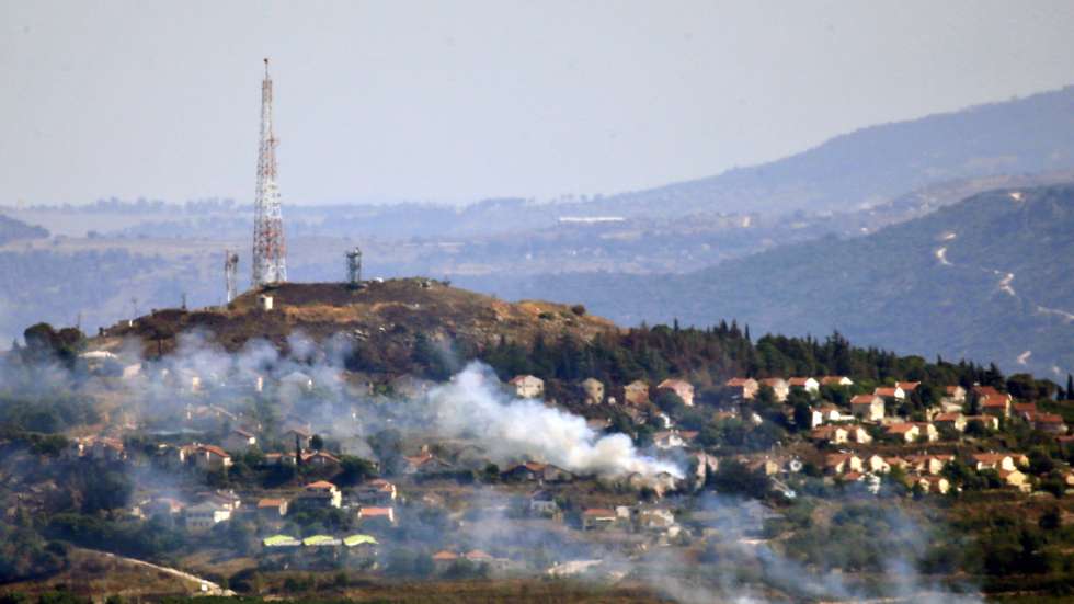 epaselect epa11439957 Smoke billows in the Israeli northern town of Metulla from cross-border rockets launched by Hezbollah from the Lebanese side, as seen from Khiam village, Lebanon, 26 June 2024. According to an Israeli army report, the IDF fighter jets on 26 June struck Hezbollah military structure and observation post and other infrastructure in the areas of Kfarchouba, Ayta ash Shab, and Khiam in southern Lebanon. Hezbollah said in statement the group targeted buildings in Metulla with 'appropriate weapons' in response to the Israeli attacks on southern villages.  EPA/STR