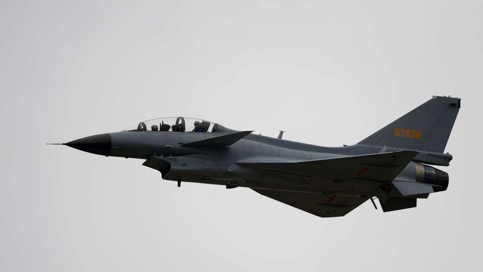 epa06998550 A J-10BS fighter jet during a display flight as part of the aviation open day of the Air Force at Aviation University of Air Force in Changchun, China's Jilin province, 02 September 2018 (issued 05 September 2018). The aviation open day of the Air Force of the CPLA and the opening ceremony for the Aviation University of Air Force (AUAF) was held at the Dafangshen Airport in Changchun from 30 August to 02 September 2018.  EPA/STRINGER CHINA OUT