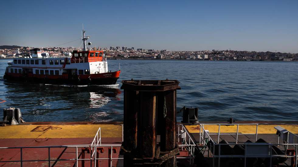 A ferryboat 'cacilheiro' crosses the Tejo River towards Cacilhas, Almada, Portugal, 20 May 2020. Public transportation has been strengthened with the entry of the second phase of deconfinement due to the covid-19 pandemic, despite this, careers are still short, which contrasts with the large use of river transport by Transtejo/Soflusa. MARIO CRUZ/LUSA