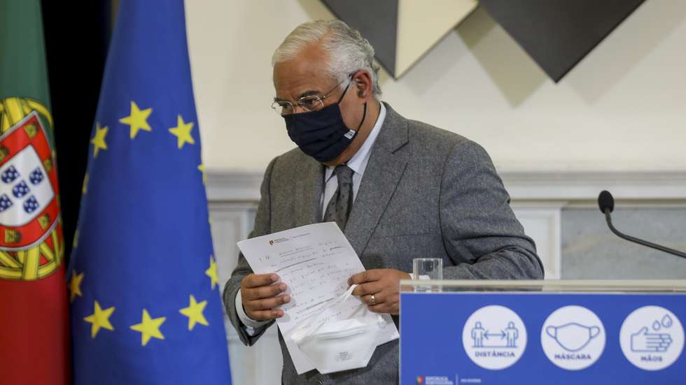 O primeiro-ministro, António Costa, após a conferência de imprensa após a reunião do Conselho de Ministros no Palácio de São Bento, Lisboa, 21 de janeiro de 2021. MIGUEL A. LOPES/LUSA