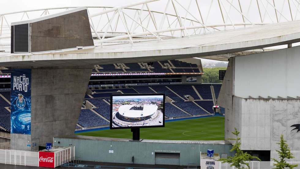 General view of the Dragao Stadium in Porto, Portugal, 13 May 2021. Dragao Stadium is set to host the UEFA Champions League final between Manchester City and Chelsea in 29th May 2021.JOSE COELHO/LUSA