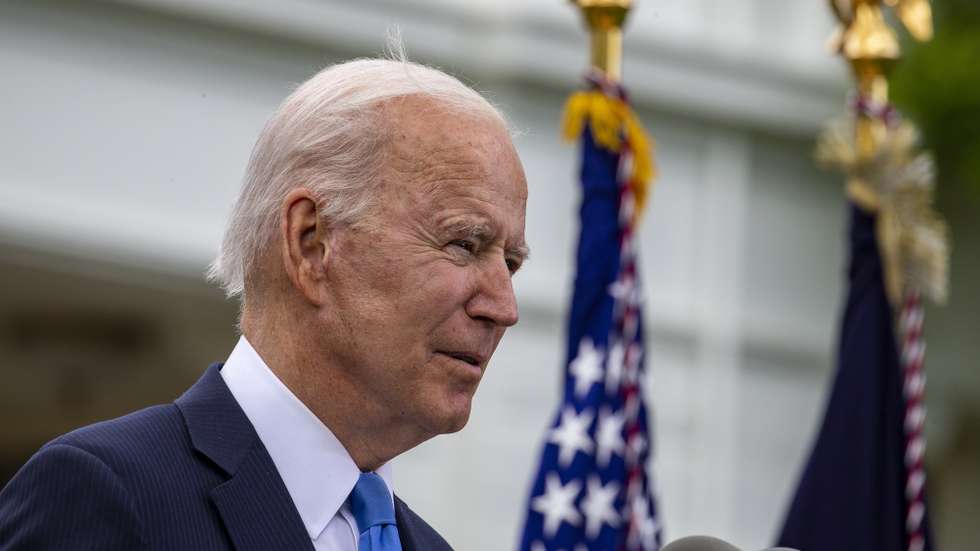 epa09198229 US President Joe Biden gives remarks on the new Covid-19 Centers for Disease Control mask guidelines in the Rose Garden, at the White House in Washington, DC, USA, 13 May 2021. Fully vaccinated people no longer need to wear a face mask or stay six feet away from others in most settings, whether outdoors or indoors, the Centers for Disease Control and Prevention said in updated public health guidance released on 13 May.  EPA/TASOS KATOPODIS / POOL