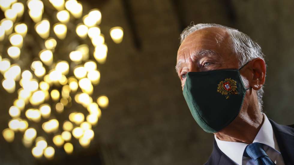 O Presidente da República, Marcelo Rebelo de Sousa durante uma sessão solene comemorativa da Batalha de São Mamede no Paço dos Duques de Bragança, Guimarães, 24 de junho de 2021. JOSÉ COELHO/LUSA