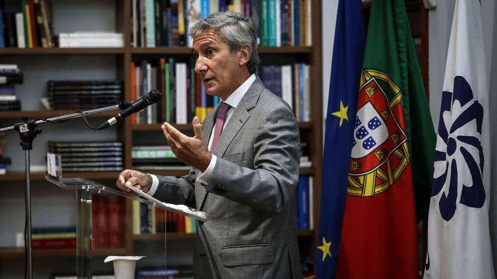 O presidente do Camões - Instituto da Cooperação e da Língua, Luís Faro Ramos, intervém durante a sessão de apresentação Pública da Rede EPE (Ensino Português no Estrangeiro), organizada pelo Camões, em Lisboa, 25 de setembro de 2020. ANTÓNIO PEDRO SANTOS/LUSA