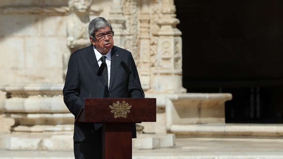 President of the Assembly of the Republic, Ferro Rodrigues during the funeral service for the late Portuguese President Jorge Sampaio at Jeronimos Monastery, Portugal, 12 september 2021. Jorge Sampaio, former secretary-general of the PS (1989/1992) and two-term President of the Republic (1996/2006), died on Friday, at the age of 81, at Santa Cruz Hospital, in Lisbon, where he had been hospitalized since August 27, following respiratory difficulties. MIGUEL A. LOPES//LUSA