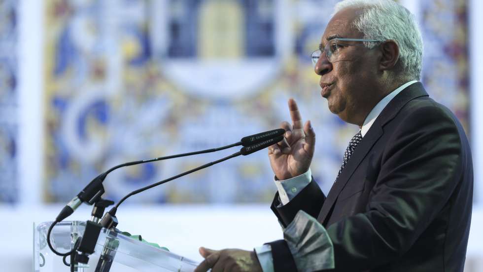 O primeiro-ministro, António Costa intervém durante a apresentação do contributo do Plano de Recuperação e Resiliência (PRR) para a melhoria e modernização dos Serviços Públicos, esta manhã em Lisboa, 17 de setembro de 2021. MIGUEL A. LOPES/LUSA