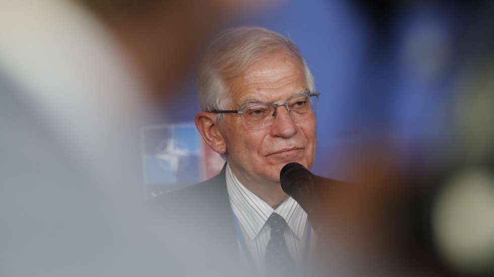 epa09614287 High Representative of the EU for Foreign Affairs and Security Policy Josep Borrell attends press conference during the North Atlantic Treaty Organization (NATO) Foreign Ministers meeting in Riga, Latvia, 01 December 2021. From 30 November to 01 December 2021, Latvia is hosting a NATO Foreign Ministers meeting for the first time. To address current security challenges, NATO Allies are exchanging views on cooperation with partner countries and the European Union, and also begin their discussions on a new strategic concept for the Alliance.  EPA/TOMS KALNINS