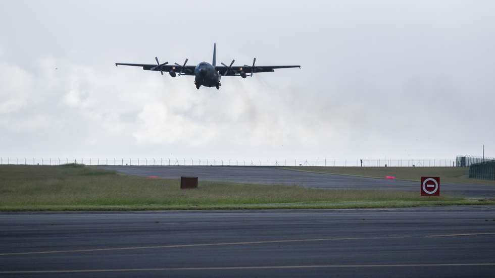 Base das Lajes onde hoje decorreu a cerimónia conjunta com o Destacamento da Força Aérea dos Estados Unidos da América, 65th Air Base Group (65th ABG), para a inauguração oficial de uma "Permanent Lajes Landing Zone (PLLZ)", Ilha Terceira, Açores, 21 de outubro de 2020. ANTÓNIO ARAÚJO/LUSA