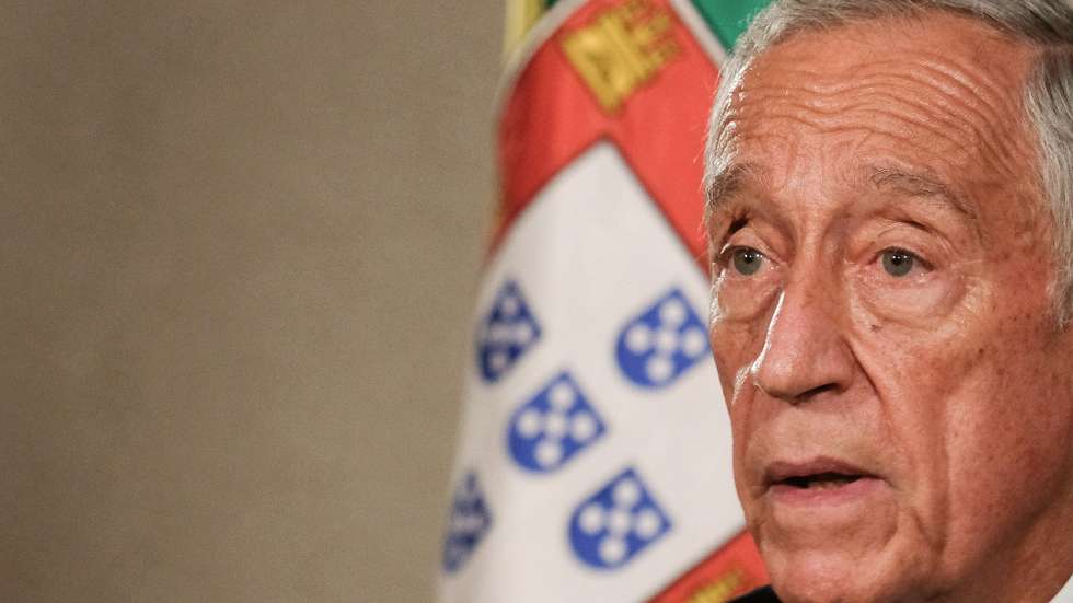 O Presidente da República, Marcelo Rebelo de Sousa, fala aos portugueses, durante a tradicional mensagem de Ano Novo, no Palácio de Belém, em Lisboa, 01 de janeiro de 2022. MÁRIO CRUZ/LUSA