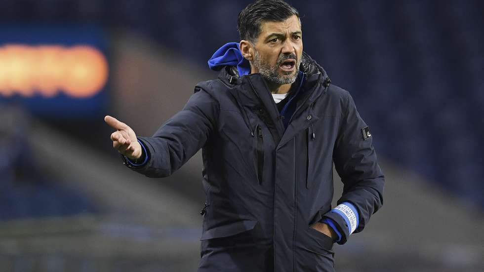 O treinador do Porto, Sérgio Conceição, no jogo contra o Marítimo