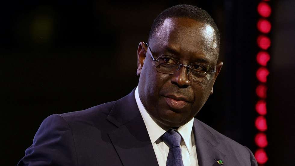 epa09763396 Senegal's President Macky Sall attends the conference 'Investing together, for a new alliance between Africa and Europe' organised by the French Development Agency (AFD) at Station F startup campus in Paris, France, 16 February 2022.  EPA/SARAH MEYSSONNIER / POOL  MAXPPP OUT
