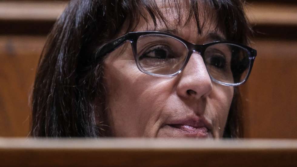 A ministra da Defesa Nacional, Helena Carreiras, durante a sua audição na Comissão de Orçamento e Finanças no âmbito da apreciação, na especialidade, da Proposta de Lei n.º 4/XV/1.ª (GOV) — Aprova o Orçamento do Estado para 2022, na Assembleia da República, em Lisboa, 9 de maio de 2022. MÁRIO CRUZ/LUSA