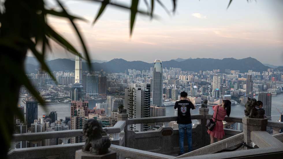 epa10101309 View of residential and commercial buildings in Hong Kong, China, 01 August 2022. Hong Kong has fallen into recession as the economy has shrunk by 1.4 per cent in the second quarter according to government figures.  EPA/JEROME FAVRE
