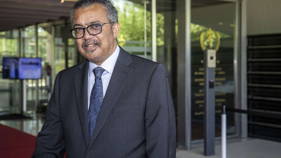 epa10056656 Director General of the World Health Organization (WHO) Tedros Adhanom Ghebreyesus at the World Health Organization headquarters in Geneva, Switzerland, 07 July 2022.  EPA/MARTIAL TREZZINI
