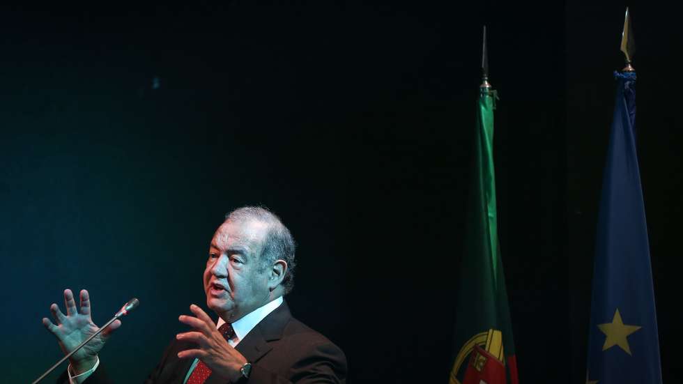O Ministro da economia e do mar, António Costa Silva, discursa durante a cerimónia de assinatura das Agendas Mobilizadoras, em Lisboa, 17 de setembro de 2022.  RODRIGO ANTUNES/LUSA