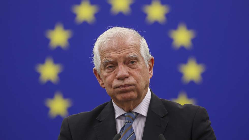 epaselect epa10224153 Josep Borrell, European Union High Representative for Foreign Affairs and Security Policy, speaks during a debate on 'Russia's escalation of its war of aggression against Ukraine', at the European Parliament in Strasbourg, France, 05 October 2022. The EU Parliament session runs from 03 to 06 October.  EPA/JULIEN WARNAND