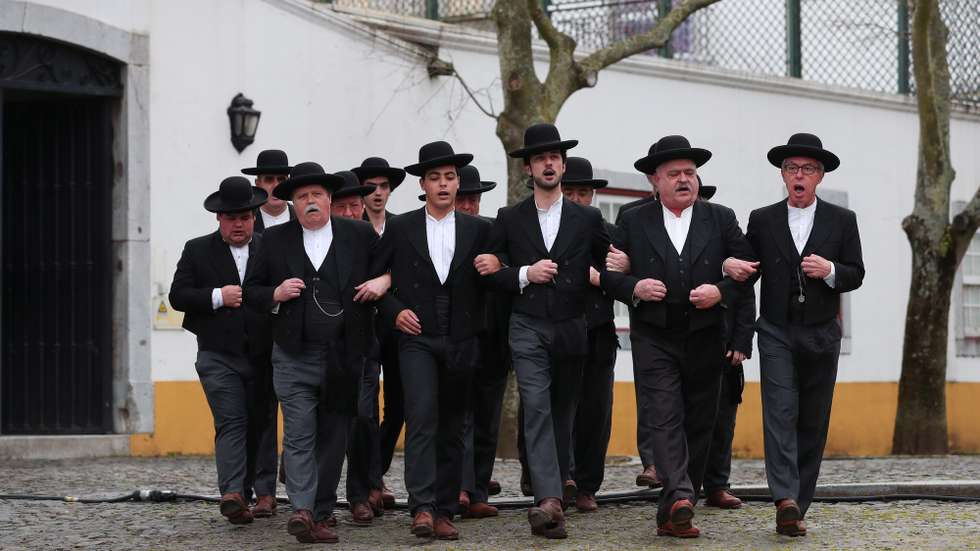 'Cante alentejano' singers perform prior to a group photo of European leaders attending the Friends of Cohesion Group meeting in Beja, Portugal, 01 February 2020. The informal group, which is made up of 17 EU member states in eastern and southern Europe, gathered in Portugal to discuss further steps in defending the cohesion and agricultural policies in the next Multiannual Financial Framework (MFF), media reported.  NUNO VEIGA/LUSA