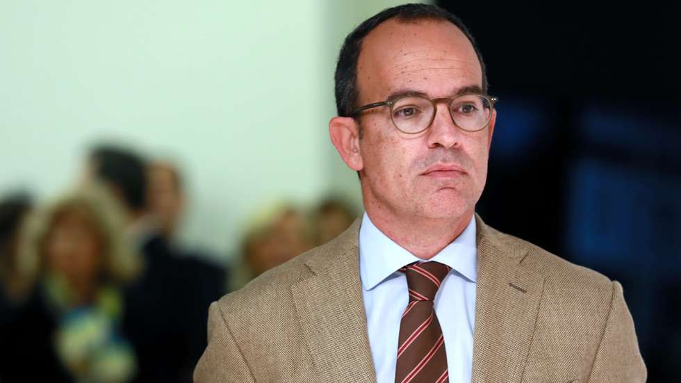O ministro da Cultura, Pedro Adão e Silva, durante a inauguração da exposição “Quem conta um conto… Paula Rego na coleção de Serralves", no Museu de Arte Contemporânea de Serralves, no Porto,15 de novembro 2022. ESTELA SILVA/LUSA