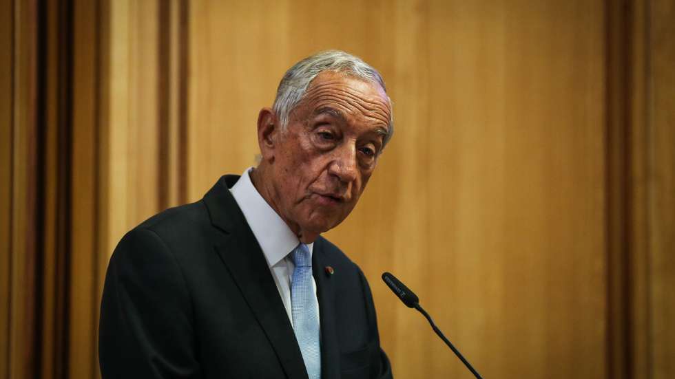O Presidente da República, Marcelo Rebelo de Sousa discursa durante a cerimonia de abertura solene do Ano Letivo da Academia da Força Aérea, na Base Aérea N.º 1, em Sintra, 29 de novembro de 2022. RODRIGO ANTUNES/LUSA