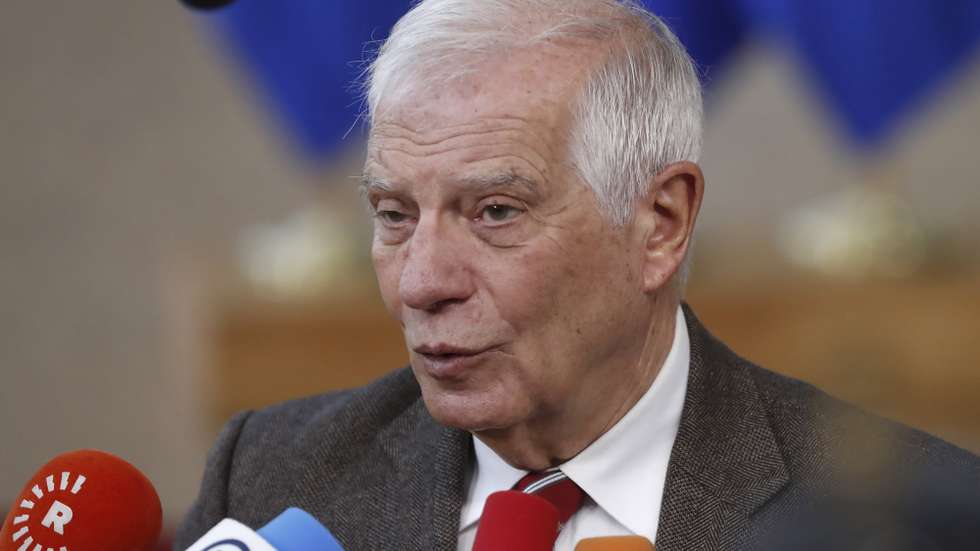 epa10365136 European High Representative of the Union for Foreign Affairs, Josep Borrell talks to the media as he arrives for the EU-ASEAN Commemorative Summit at leaders' level in Brussels, Belgium, 14 December 2022. Heads of state and government from the Association of Southeast Asian Nations (ASEAN) and the European Union (EU) are meeting in Brussels for a Commemorative Summit on 14 December, to mark 45 years of diplomatic relations between the two blocs.  EPA/STEPHANIE LECOCQ