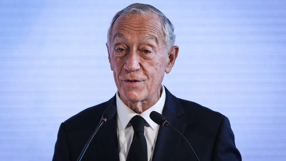 O Presidente da República, Marcelo Rebelo de Sousa, discursa durante o encontro Anual do Conselho da Diáspora Portuguesa no Palácio da Cidadela, em Cascais, 21 de dezembro de 2022. RODRIGO ANTUNES/LUSA
