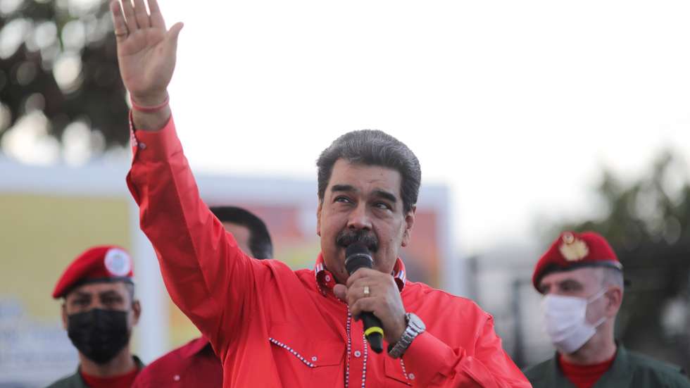 epa10374322 A handout photo made available by Miraflores Presidential Palace shows Venezuelan President Nicolas Maduro during a government act at the Lara state, Venezuela, 19 December 2022. Maduro ordered houses to be delivered next year to about 1,600 families who were affected by heavy rains.  EPA/Palacio de Miraflores HANDOUT  HANDOUT EDITORIAL USE ONLY/NO SALES