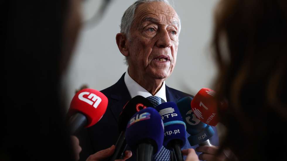 O Presidente da República, Marcelo Rebelo de Sousa, fala à imprensa antes de participar no Programa “Músicos no Palácio de Belém” com Luís Tinoco, no Antigo Picadeiro Real, Museu Nacional dos Coches, em Lisboa, 31 de janeiro de 2023. TIAGO PETINGA/LUSA